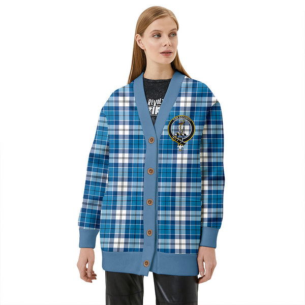 Roberton Clan Badge Tartan V-neck Cardigan