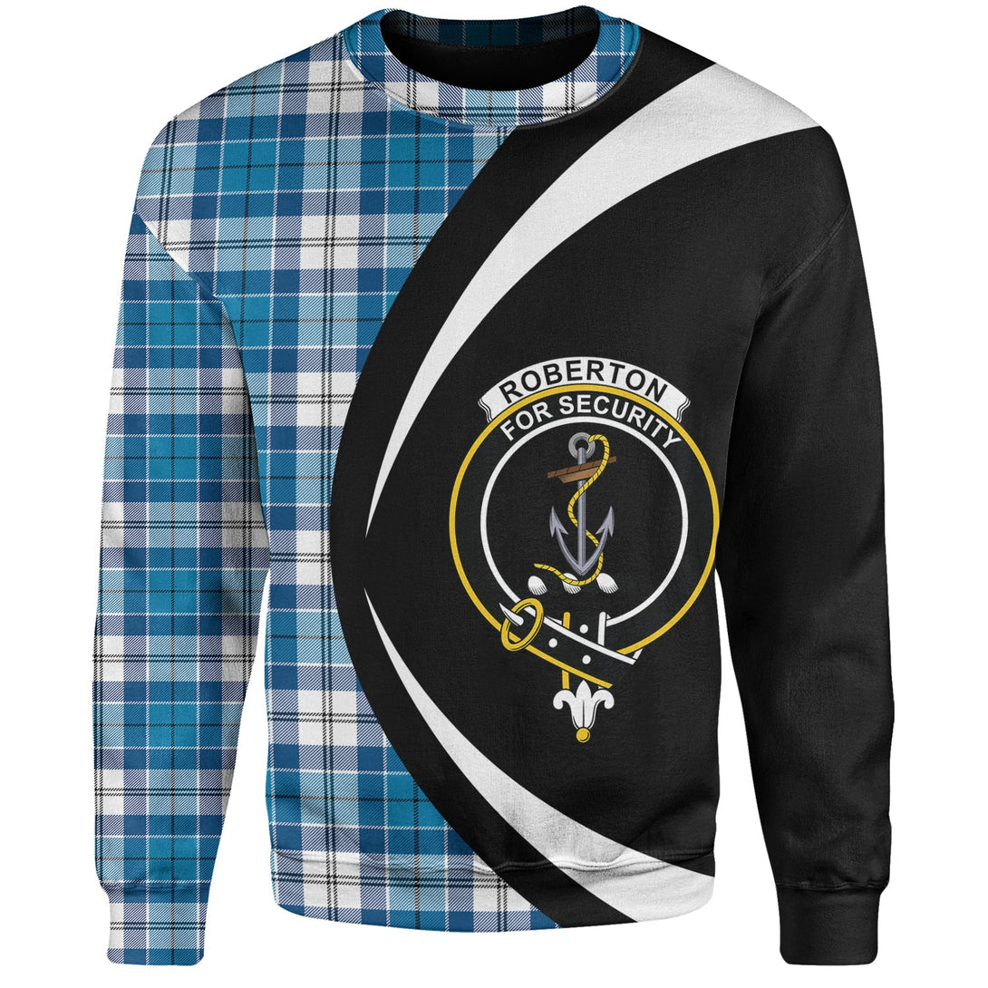 Roberton Clan Badge Tartan Sweatshirt Circle Style Personalized