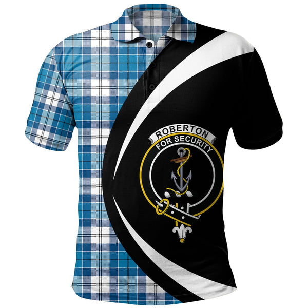 Roberton Clan Badge Tartan Polo Shirt Circle Style Personalized