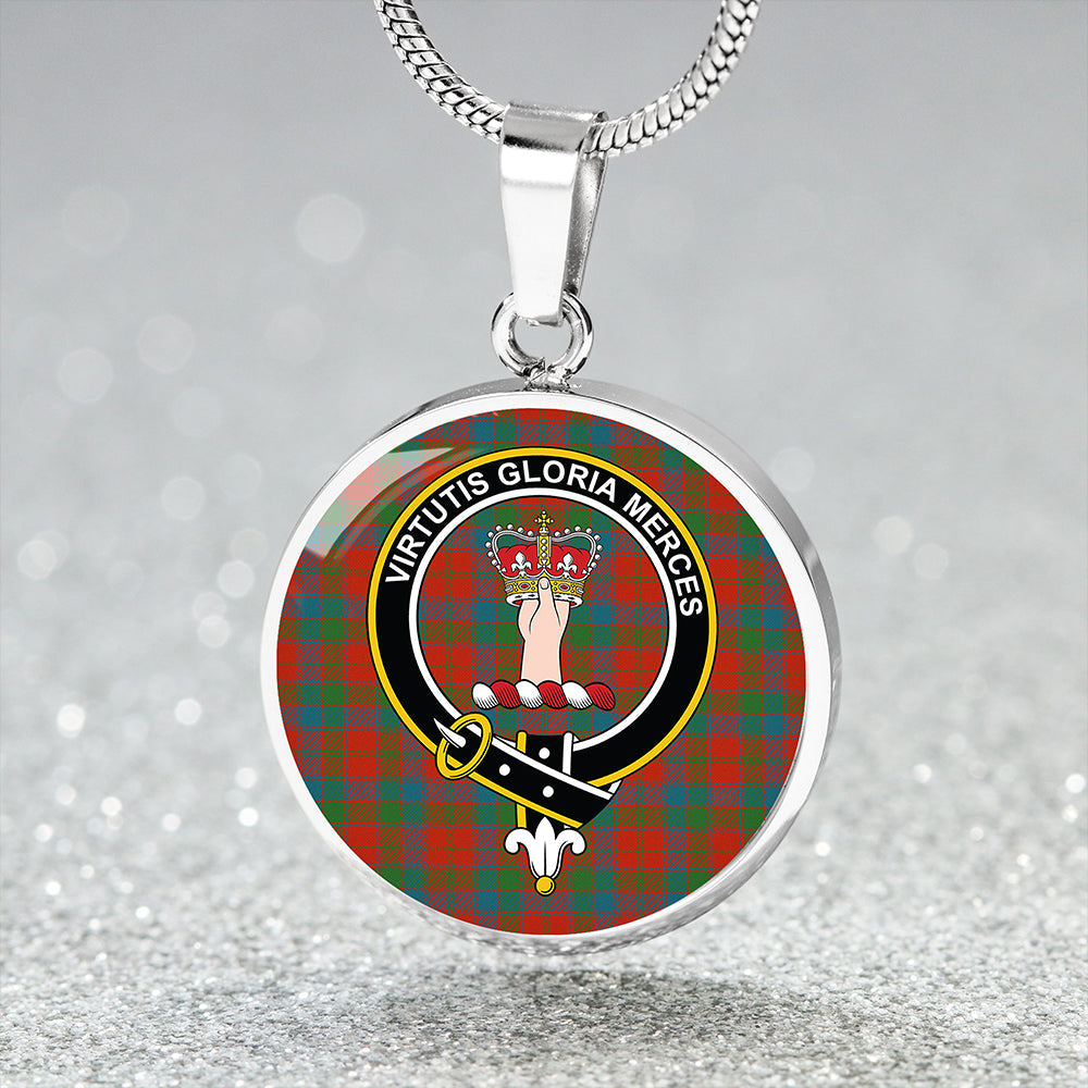 Robertson 1819 Ancient Clan Badge Tartan Classic Circle Necklace