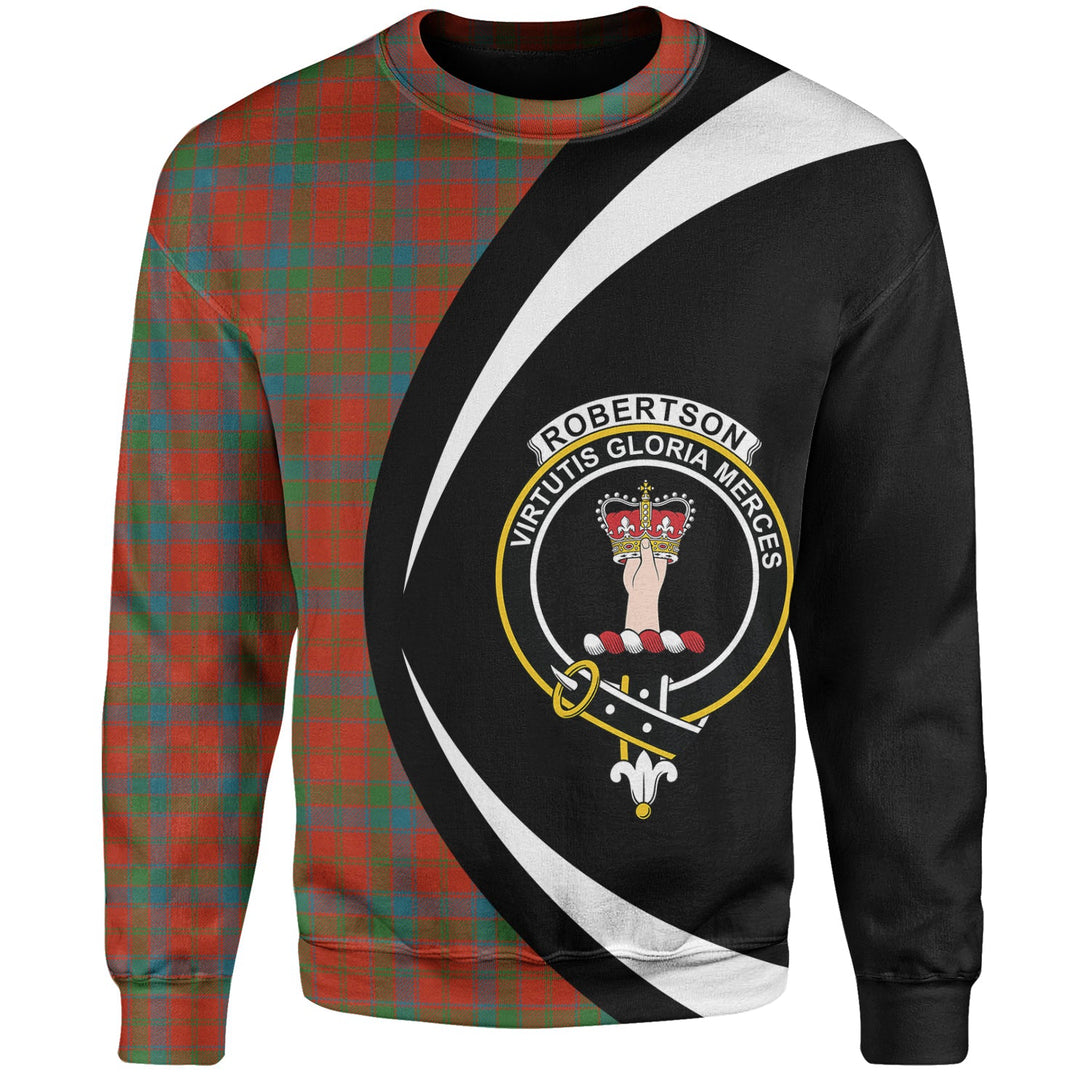 Robertson Ancient Clan Badge Tartan Sweatshirt Circle Style Personalized