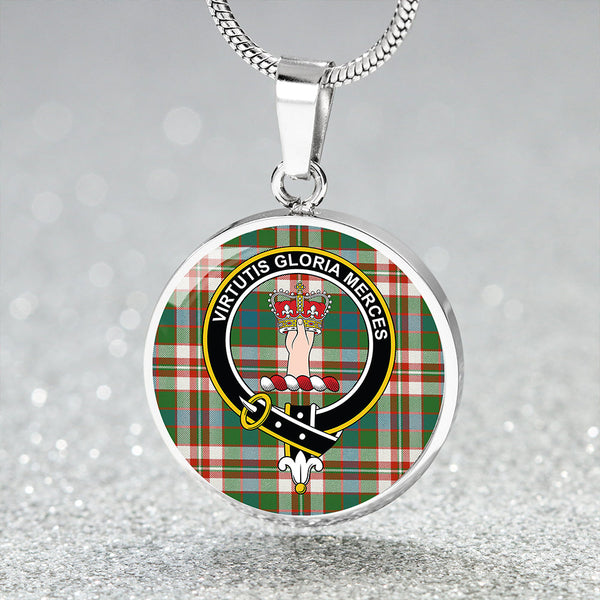 Robertson Dress Ancient Clan Badge Tartan Classic Circle Necklace