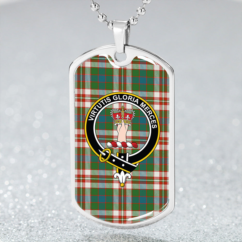 Robertson Dress Ancient Clan Badge Classic Tartan Dog Tag Necklace