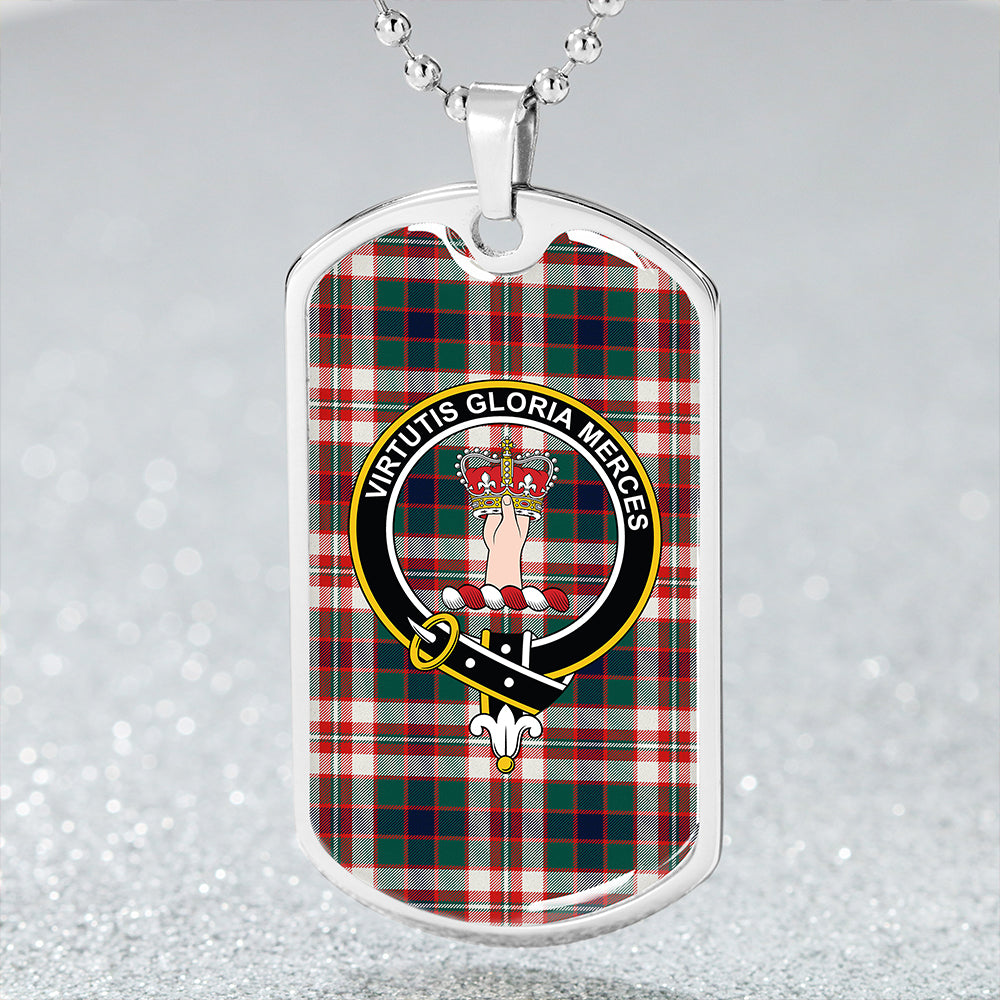 Robertson Dress Modern Clan Badge Classic Tartan Dog Tag Necklace