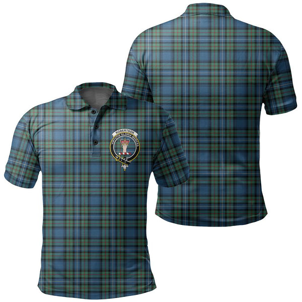 Robertson Hunting Ancient Tartan Classic Crest Polo Shirt