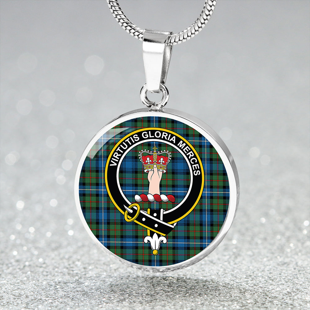 Robertson Hunting Ancient Clan Badge Tartan Classic Circle Necklace