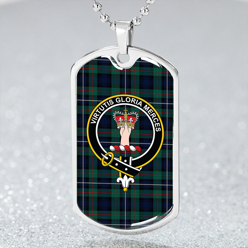 Robertson Hunting Modern Clan Badge Classic Tartan Dog Tag Necklace