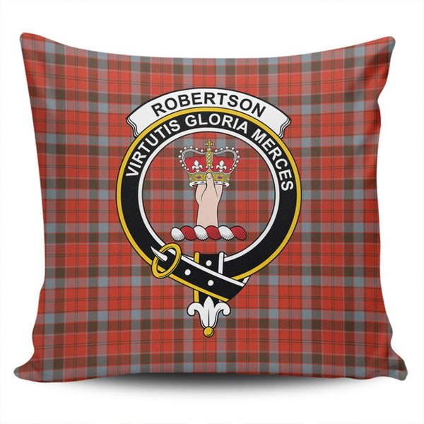 Robertson Weathered Tartan Classic Crest Pillow Cover