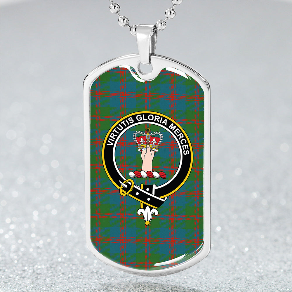 Robertson of Struan Ancient Clan Badge Classic Tartan Dog Tag Necklace