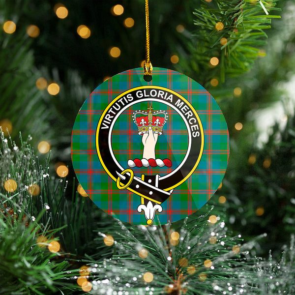 Robertson of Struan Ancient Clan Badge Tartan Plastic Christmas Ornaments