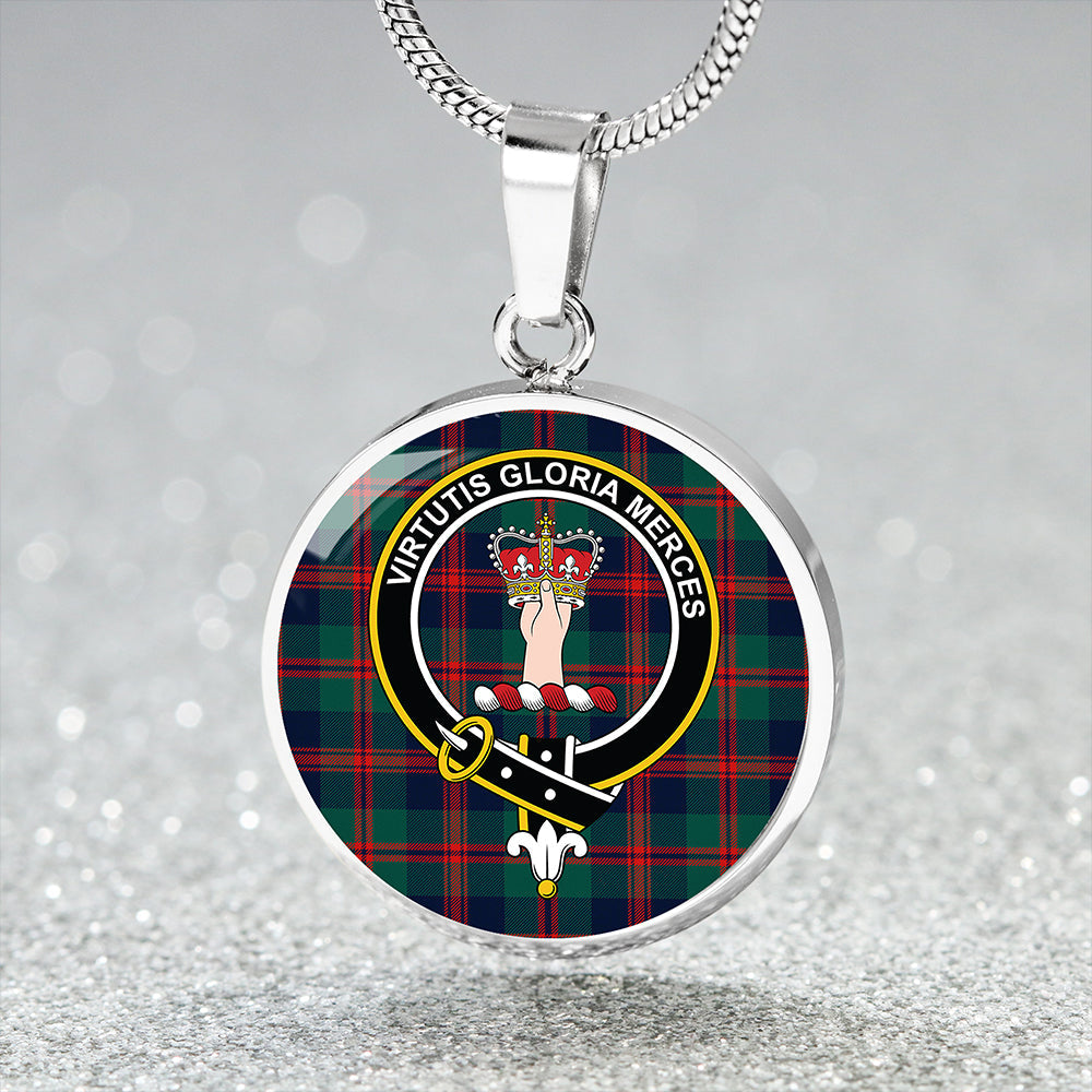 Robertson of Struan Modern Clan Badge Tartan Classic Circle Necklace