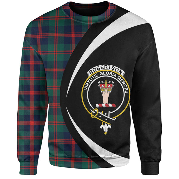 Robertson of Struan Modern Clan Badge Tartan Sweatshirt Circle Style Personalized