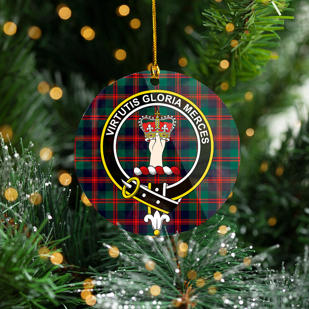 Robertson of Struan Modern Clan Badge Tartan Plastic Christmas Ornaments