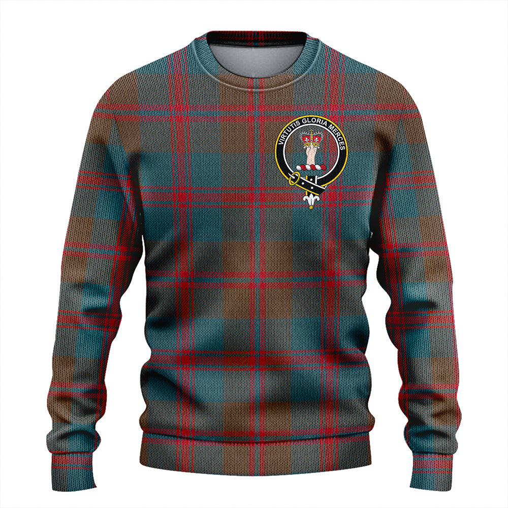 Robertson of Struan Weathered Clan Badge Tartan Knitted Sweater