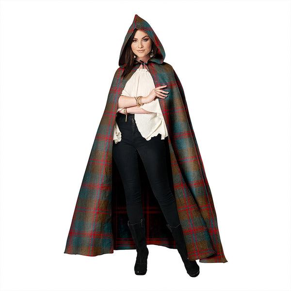 Robertson of Struan Weathered Clan Badge Tartan Hooded Cloak