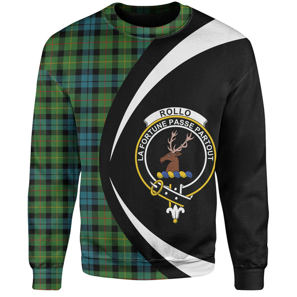 Rollo Ancient Clan Badge Tartan Sweatshirt Circle Style Personalized