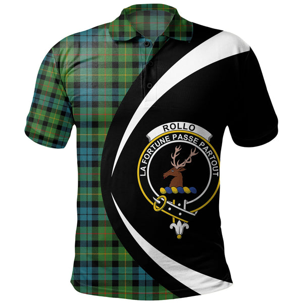 Rollo Ancient Clan Badge Tartan Polo Shirt Circle Style Personalized