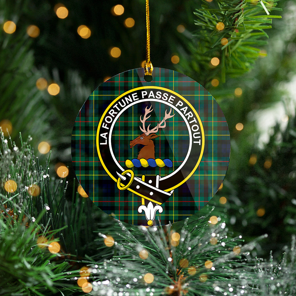 Rollo Modern Clan Badge Tartan Plastic Christmas Ornaments