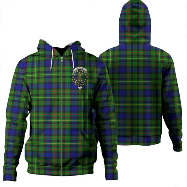 Rollo Modern Tartan Classic Crest Zipper Hoodie