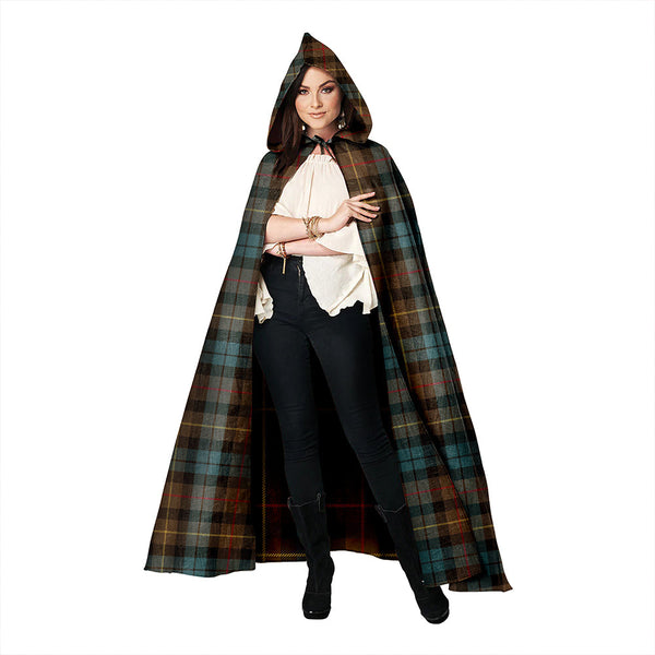 Rollo Weathered Clan Badge Tartan Hooded Cloak