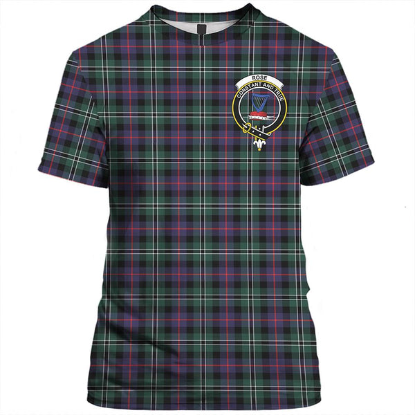 Rose Hunting Modern Tartan Classic Crest T-Shirt