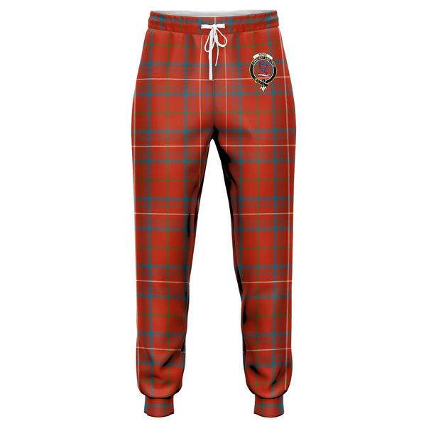 Rose Ancient Clan Badge Tartan Jogger Pants