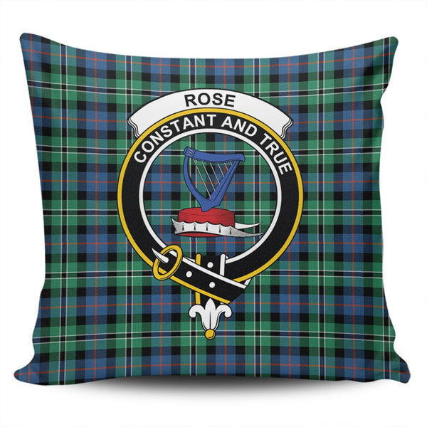 Rose Hunting Ancient Tartan Classic Crest Pillow Cover