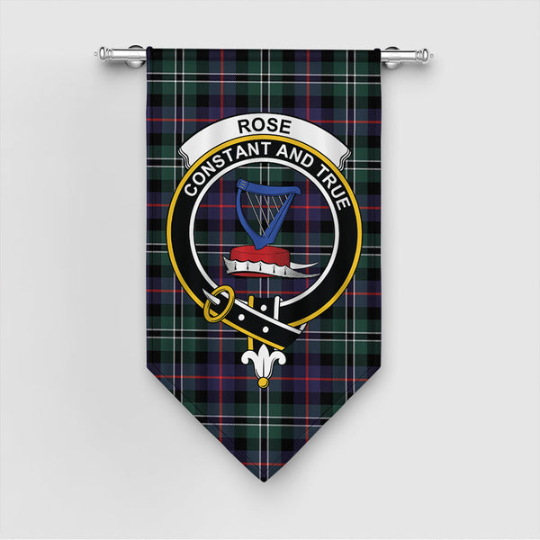 Rose Hunting Modern Tartan Classic Crest Gonfalon