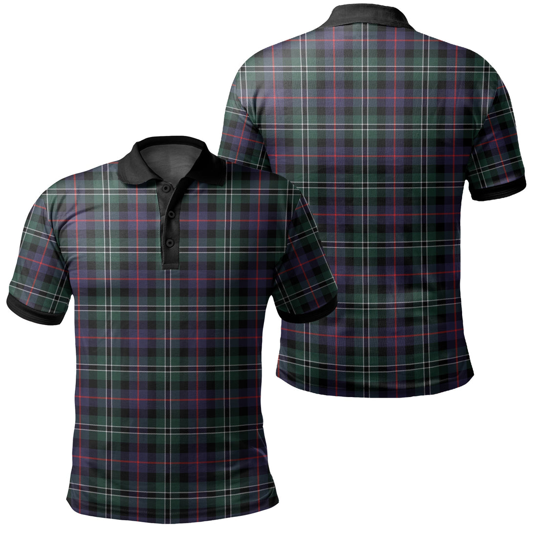 Rose Hunting Modern Tartan Classic Polo Shirt Black Neck 2 Style