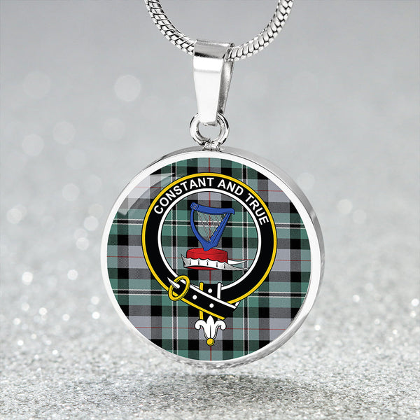 Rose Hunting #2 Ancient Clan Badge Tartan Classic Circle Necklace