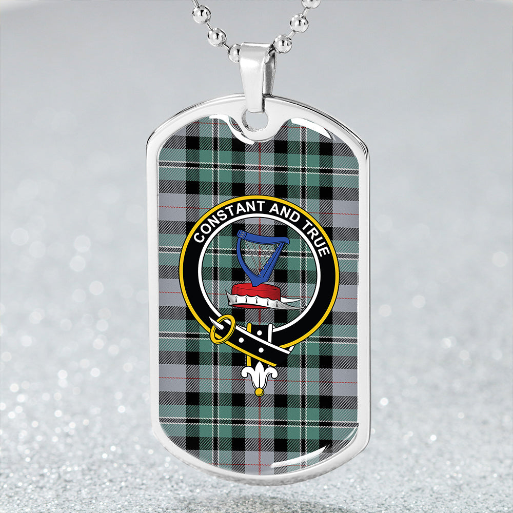 Rose Hunting #2 Ancient Clan Badge Classic Tartan Dog Tag Necklace