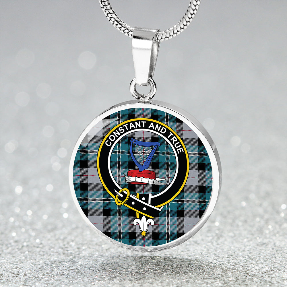 Rose Hunting #2 Modern Clan Badge Tartan Classic Circle Necklace