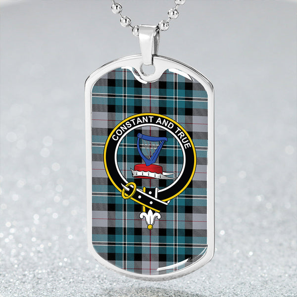 Rose Hunting #2 Modern Clan Badge Classic Tartan Dog Tag Necklace