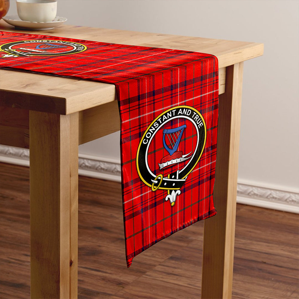 Rose Modern Clan Badge Tartan Table Runner