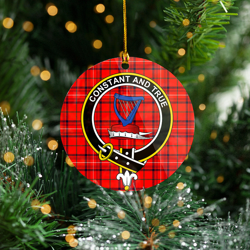 Rose Modern Clan Badge Tartan Plastic Christmas Ornaments