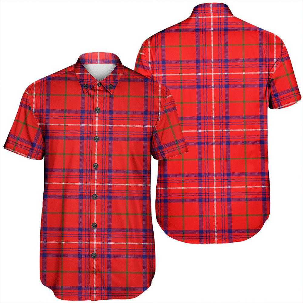 Rose Modern Tartan Classic Short Sleeve Shirt