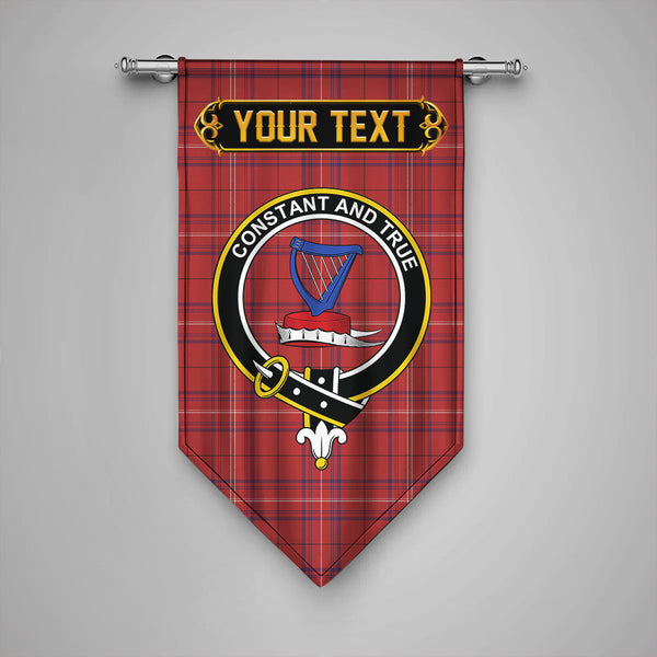 Rose of Kilravock Weathered Clan Badge Tartan Gonfalon Personalize