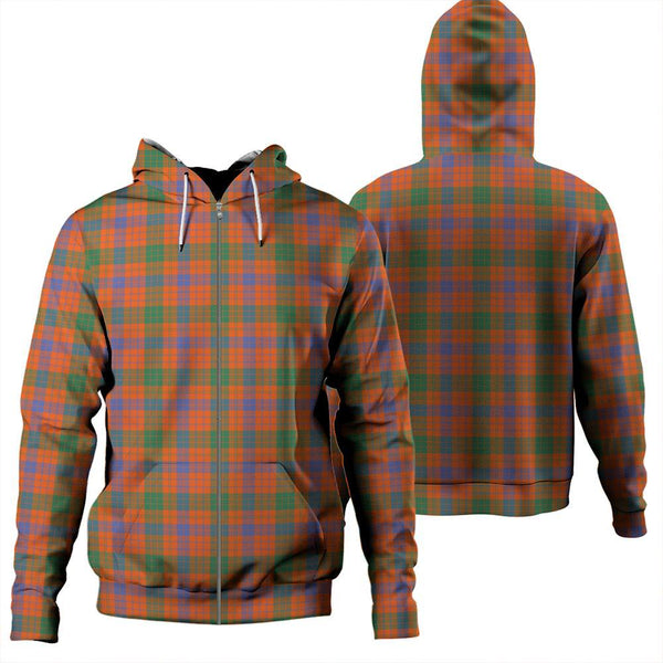 Ross Ancient Tartan Classic Zipper Hoodie