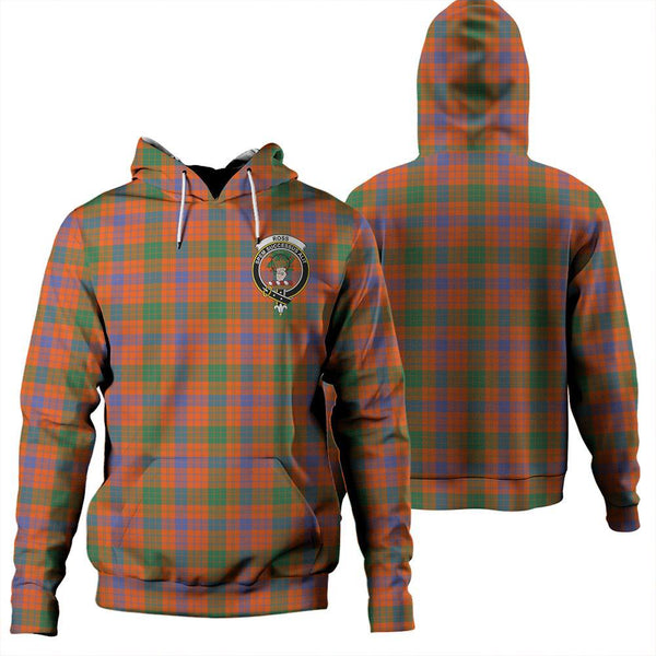 Ross Ancient Tartan Classic Crest Hoodie