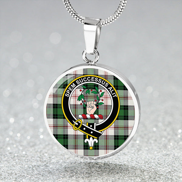 Ross Arisaid Ancient Clan Badge Tartan Classic Circle Necklace