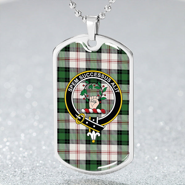 Ross Arisaid Ancient Clan Badge Classic Tartan Dog Tag Necklace