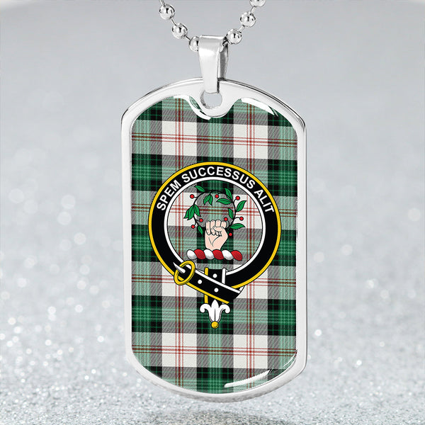 Ross Arisaid Modern Clan Badge Classic Tartan Dog Tag Necklace