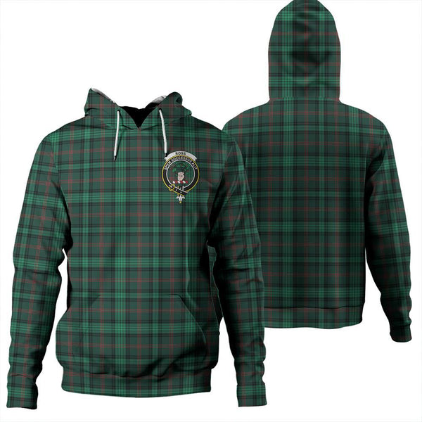 Ross Hunting Modern Tartan Classic Crest Hoodie