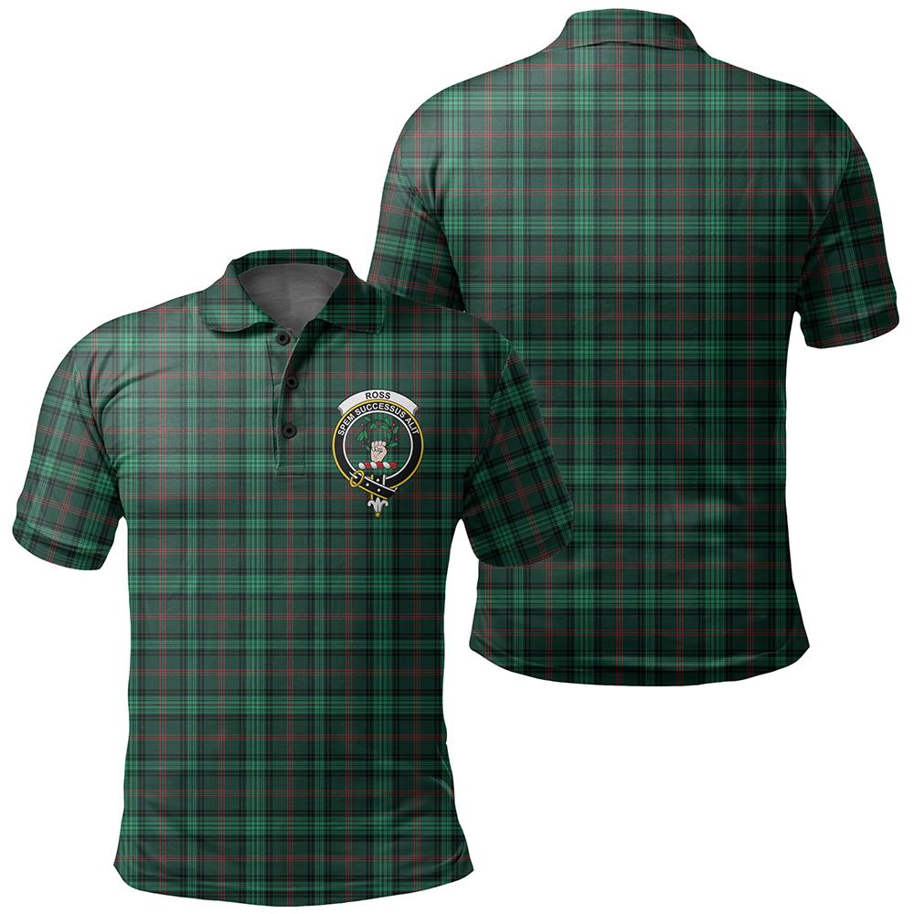 Ross Hunting Modern Tartan Classic Crest Polo Shirt