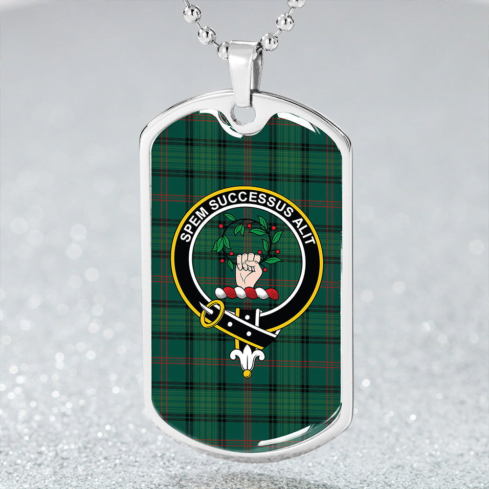 Ross Hunting Modern Clan Badge Classic Tartan Dog Tag Necklace