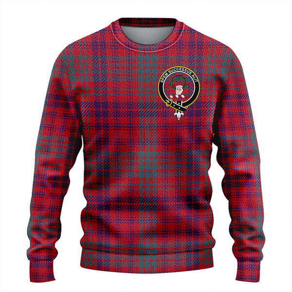 Ross Weathered Clan Badge Tartan Knitted Sweater