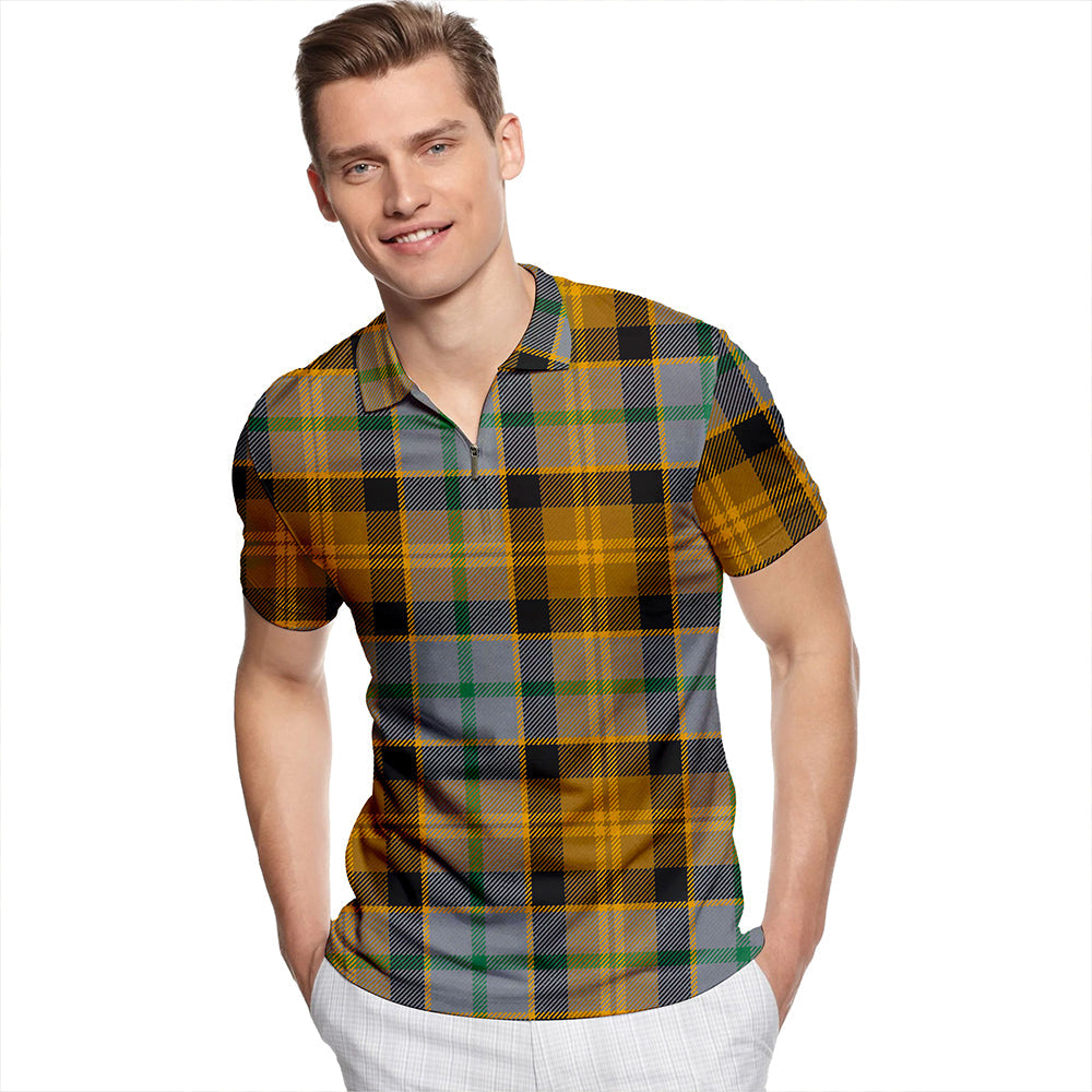 Rothesay #2 Ancient Tartan Classic Lapel Zip Short Sleeve Polo