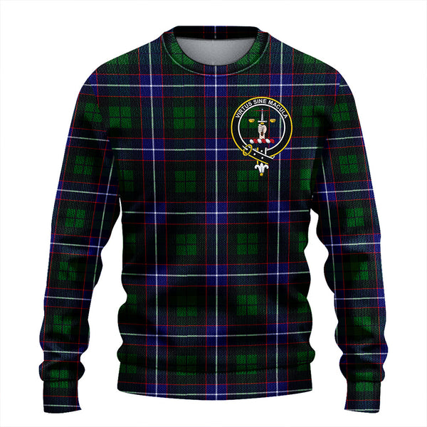 Russell Modern Clan Badge Tartan Knitted Sweater