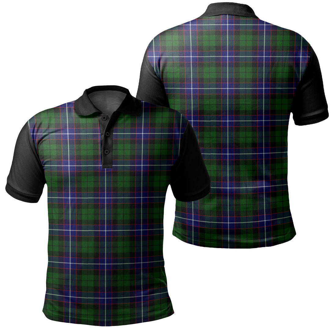 Russell Modern Tartan Classic Polo Shirt Black Neck 1 Style