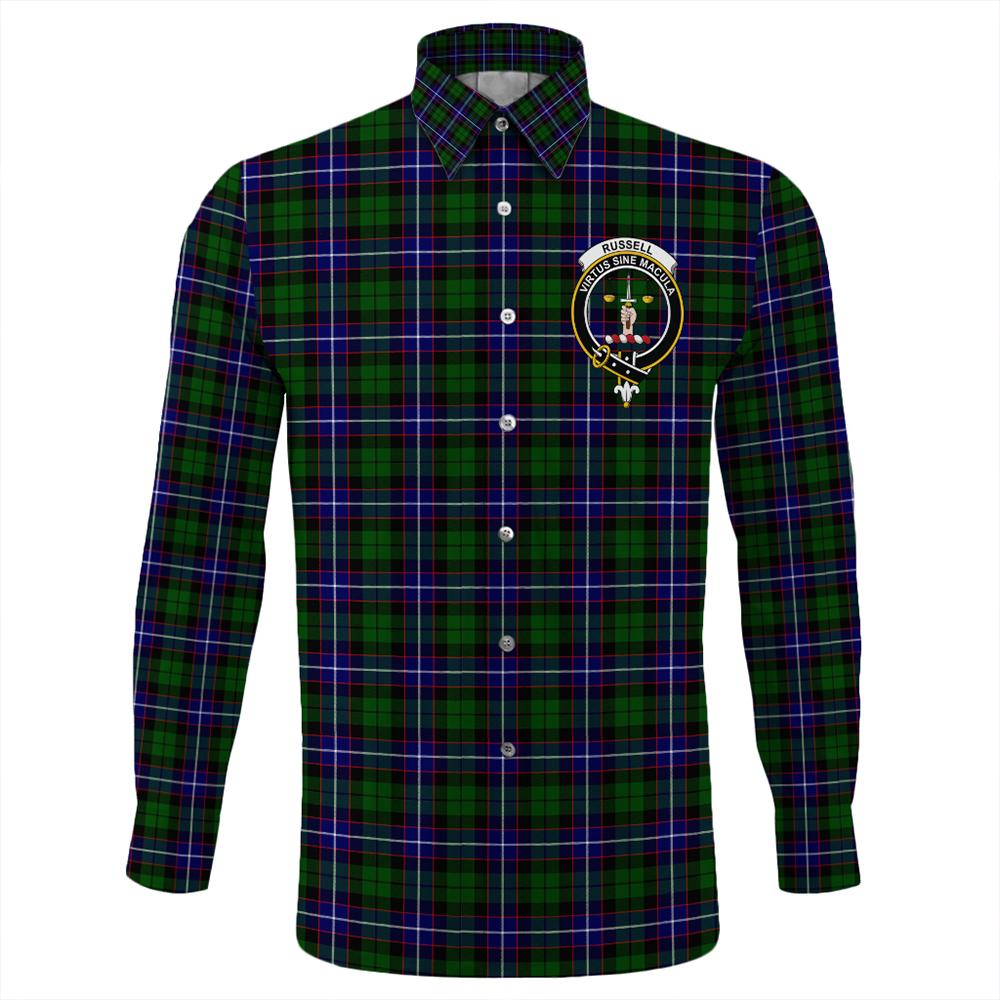 Russell Modern Tartan Classic Crest Long Sleeve Button Shirt